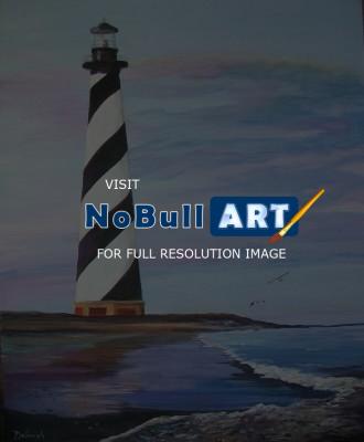 Landscapes  Seascapes - Cape Hatteras Light - Acrylic On Board