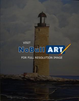 Landscapes  Seascapes - Whaleback Lighthouse - Acrylic On Canvas